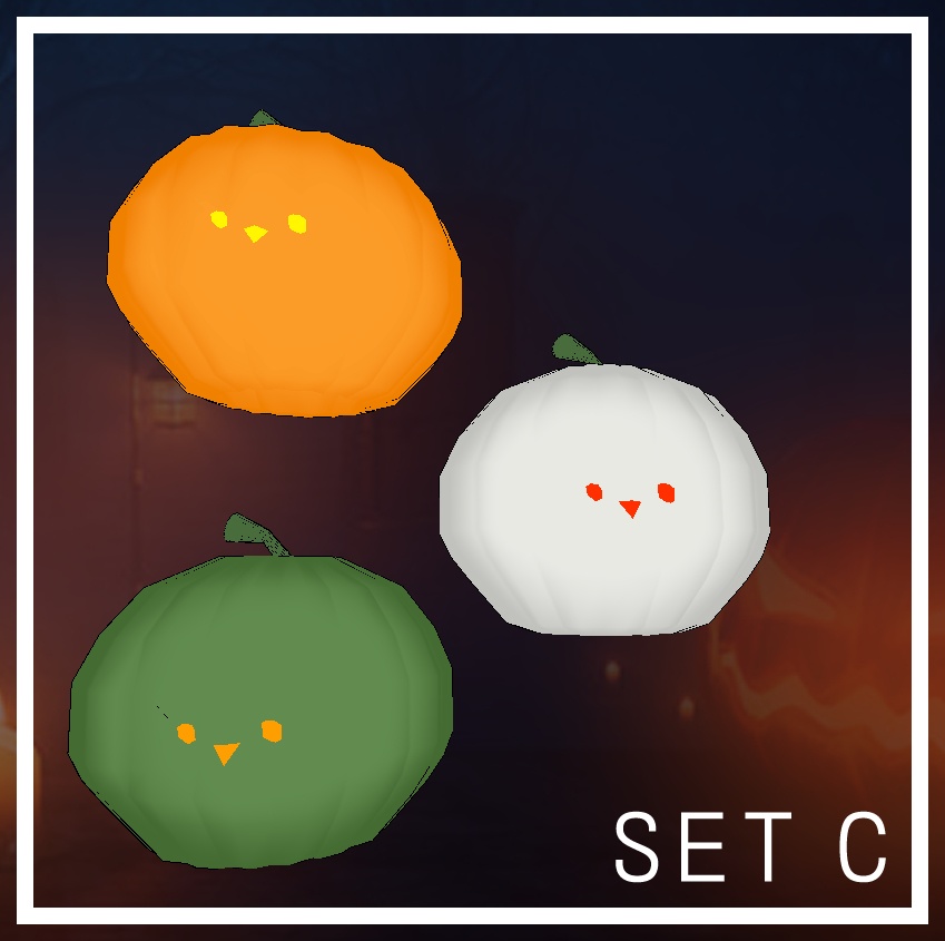 ハロウィンカボチャの頭セット Halloween Pumpkin Head Set