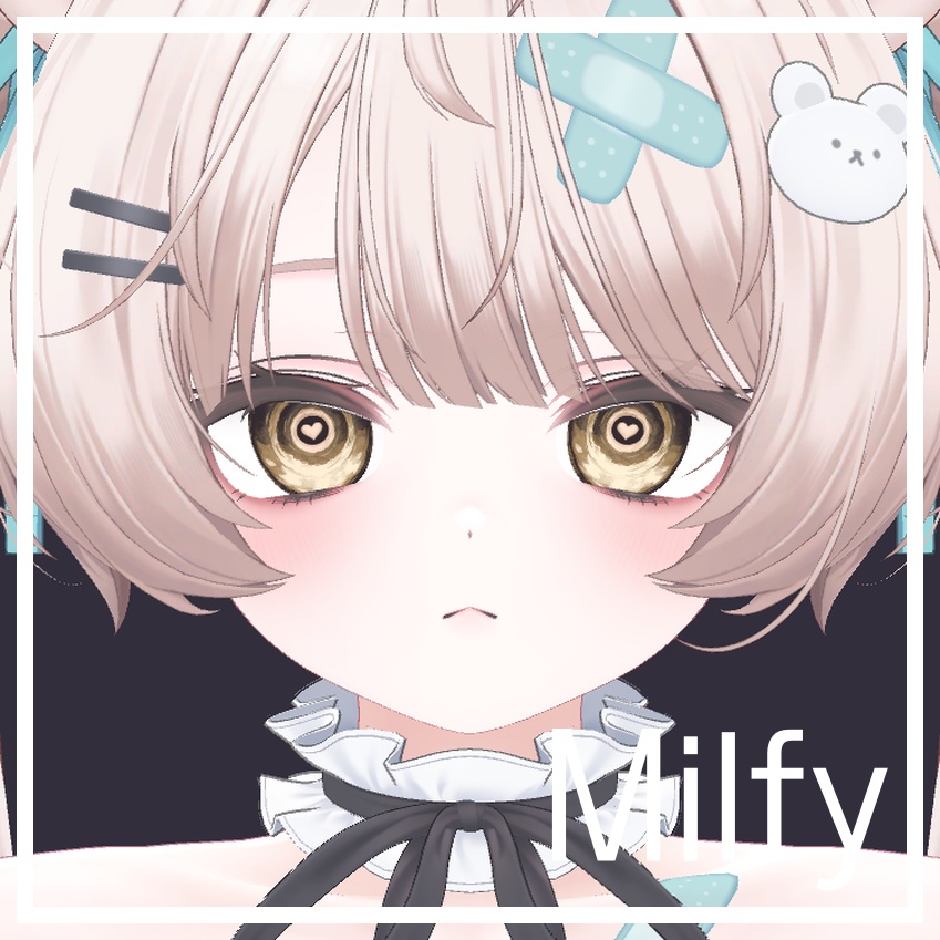 17 avatars 対応 / ハートウェイブアイテクスチャ Heartwave eye texture