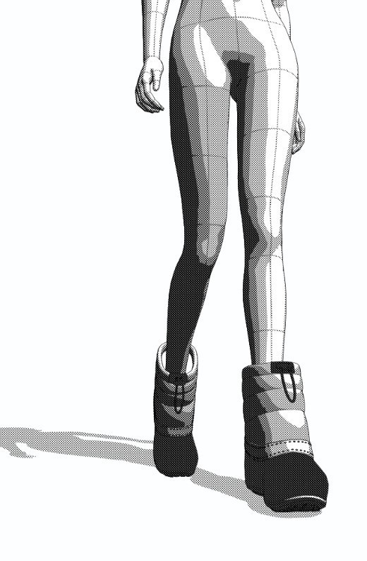 【3D素材】スノーブーツ