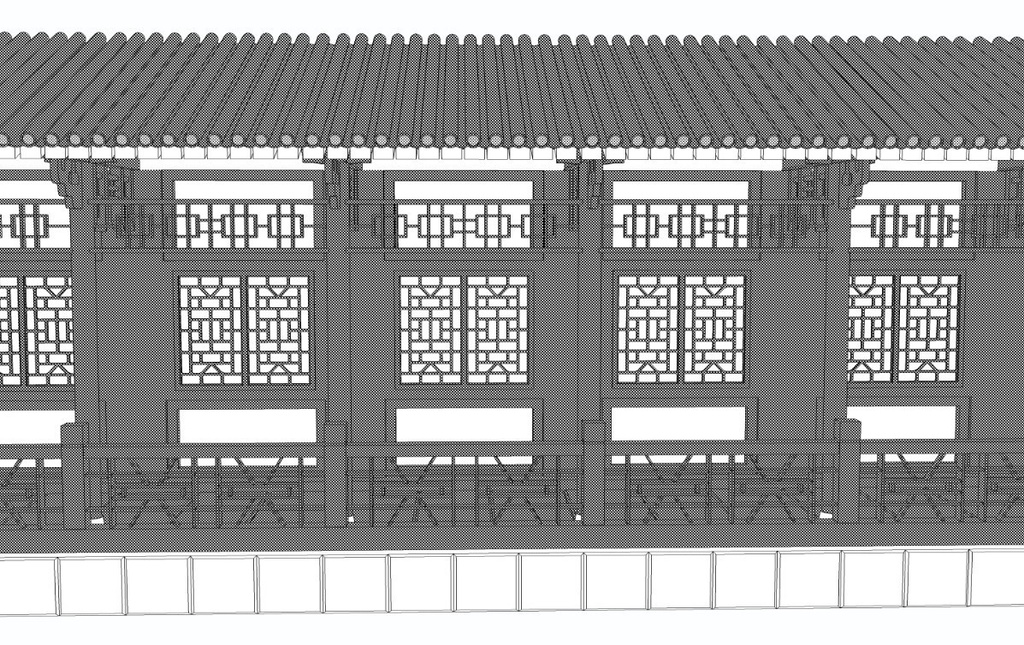【3D素材】中華風回廊