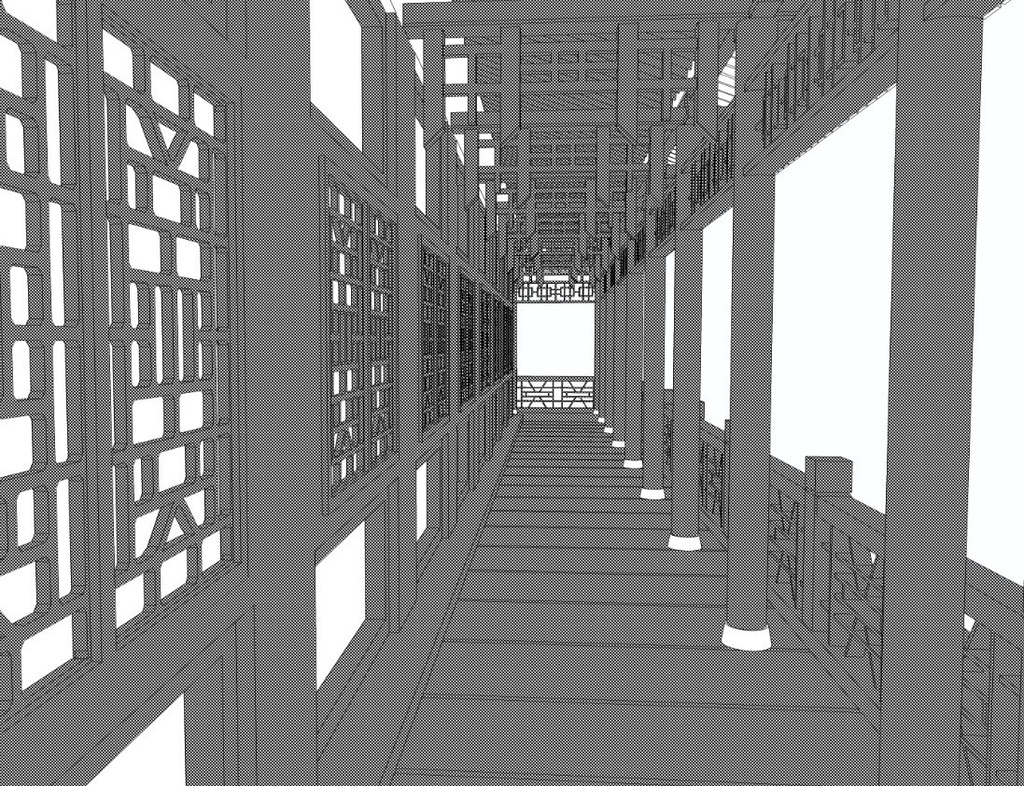 【3D素材】中華風回廊