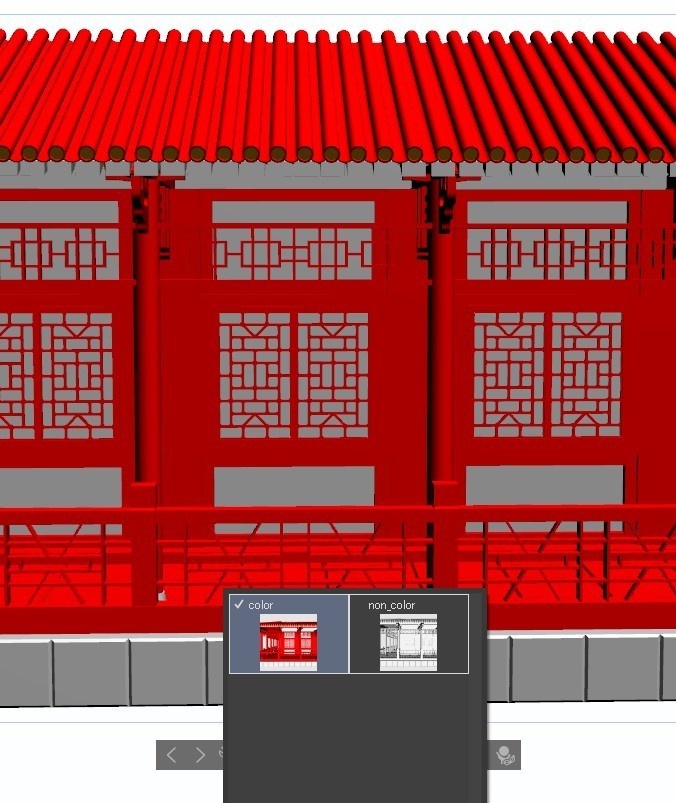 【3D素材】中華風回廊