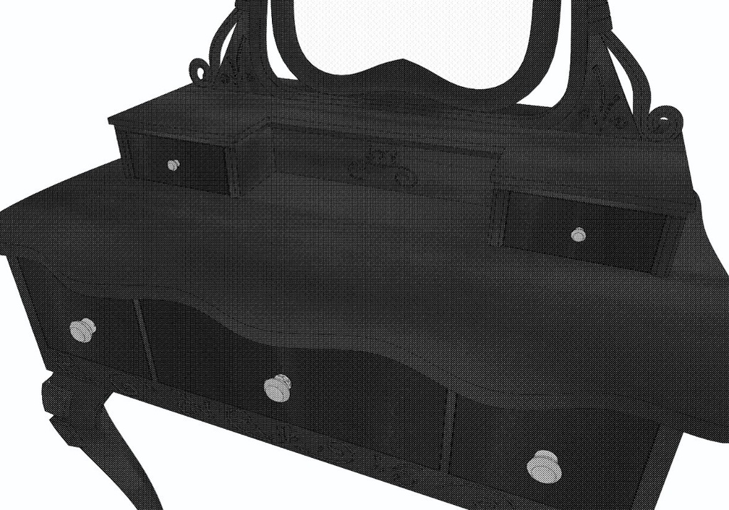 【3D素材】鏡台