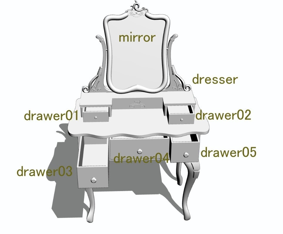 【3D素材】鏡台