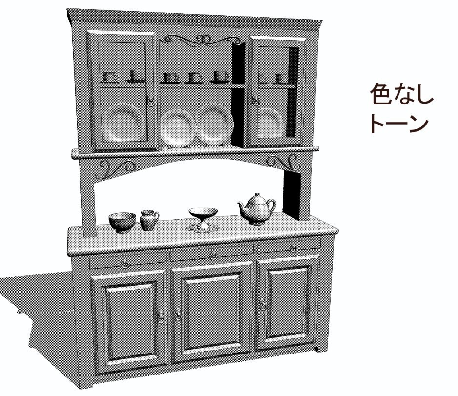 【3D素材】食器棚