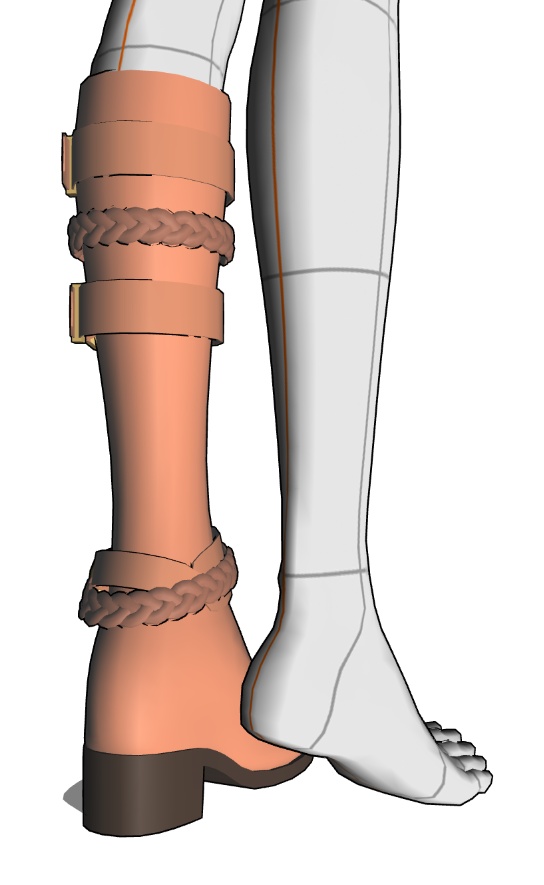 ベルト付きロングブーツ4種