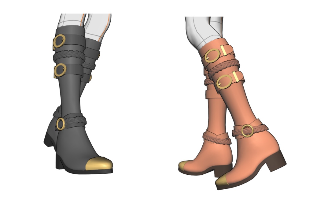 ベルト付きロングブーツ4種