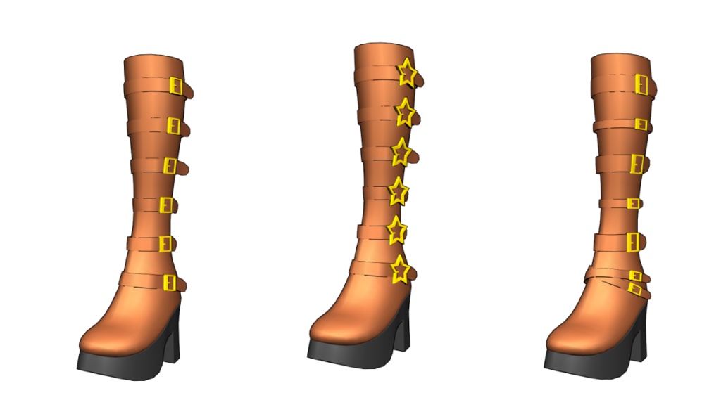 ベルト付きロングブーツ4種