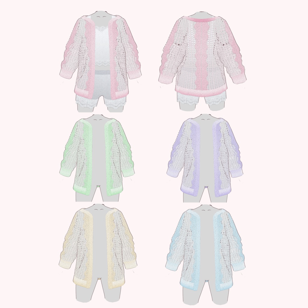 VRoid |レースカーディガン&ルームウェア