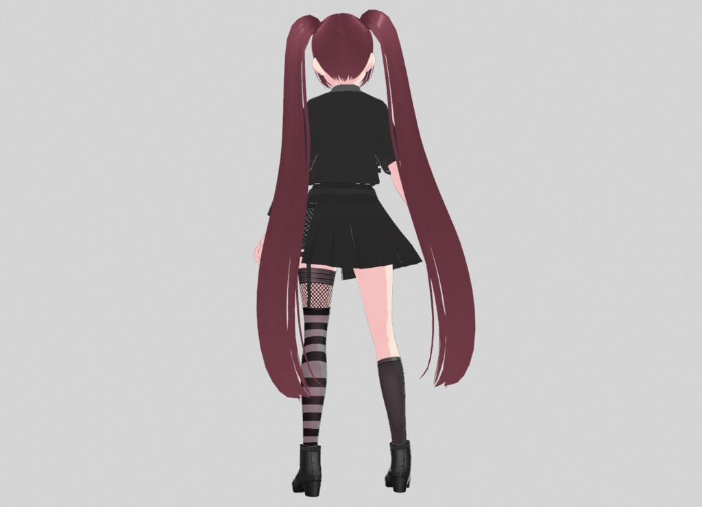 VRoid | ブラックメッシュコーデセット