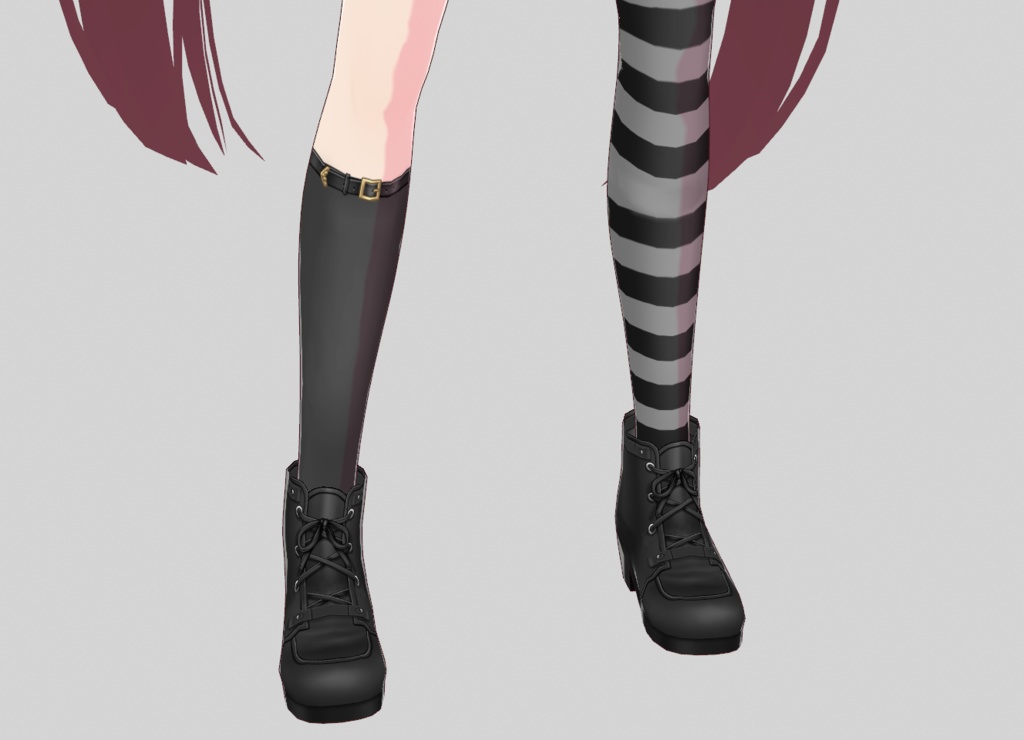 VRoid | ブラックメッシュコーデセット