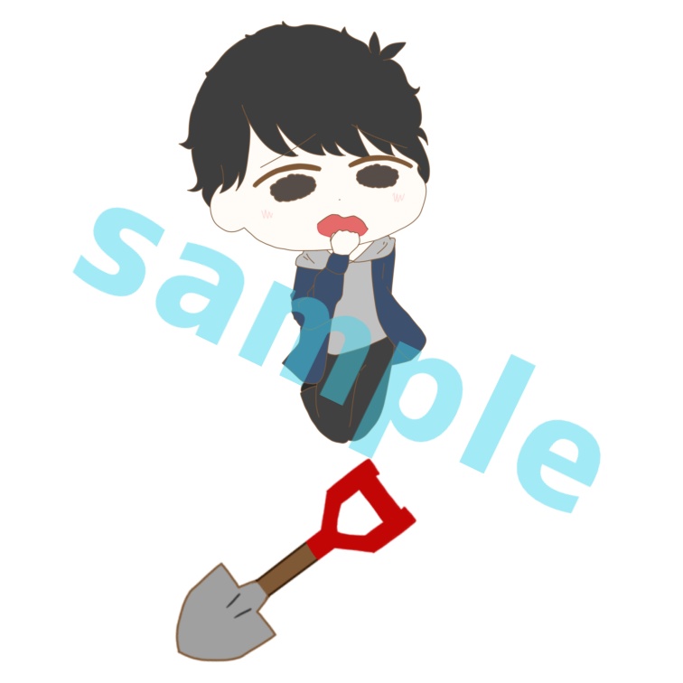 死体埋め部のスコップ付きアクリルキーホルダー