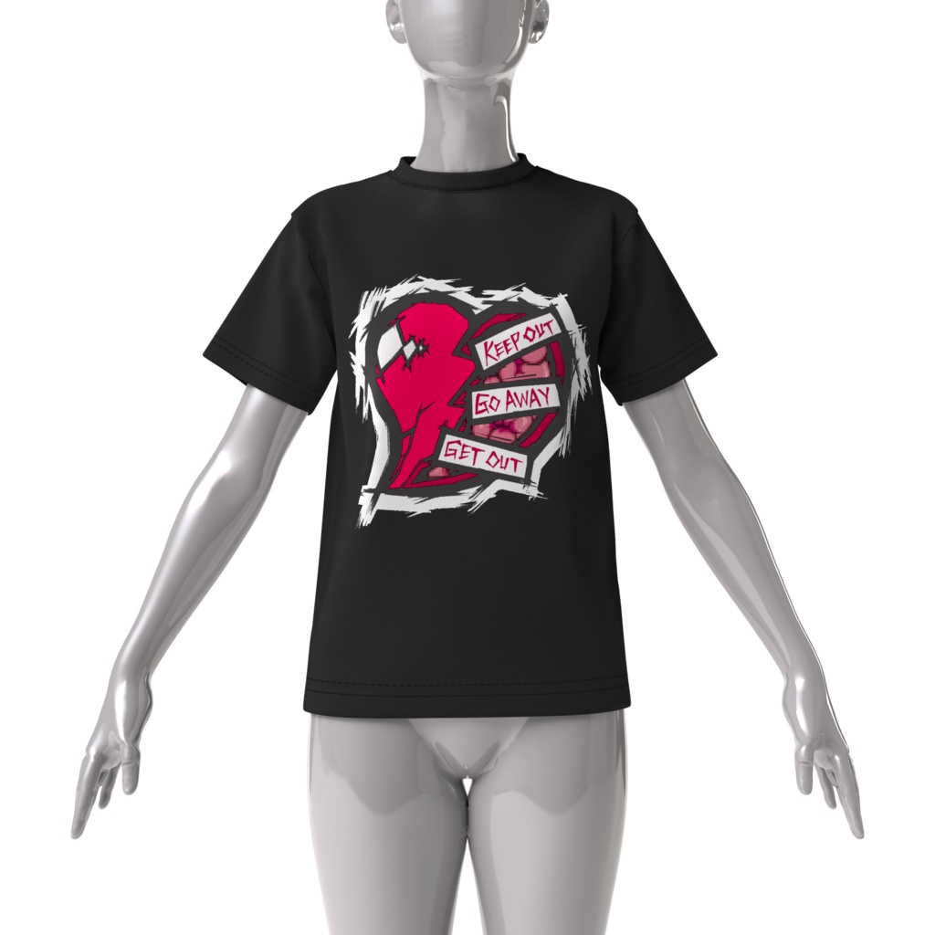 【ビッグシルエットTシャツ】トオボエエッジハート