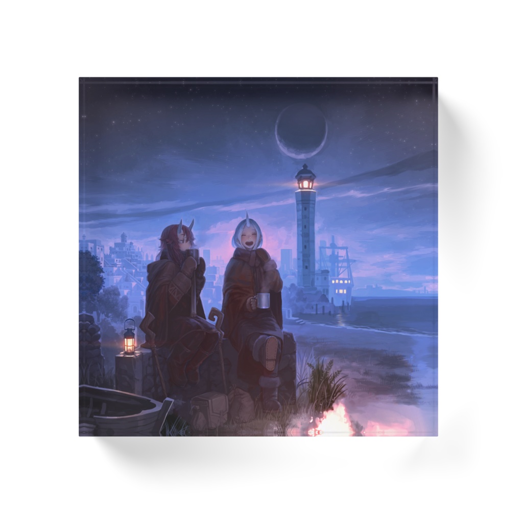 アクリルブロック 「海岸の帰路」/ Acrylic block