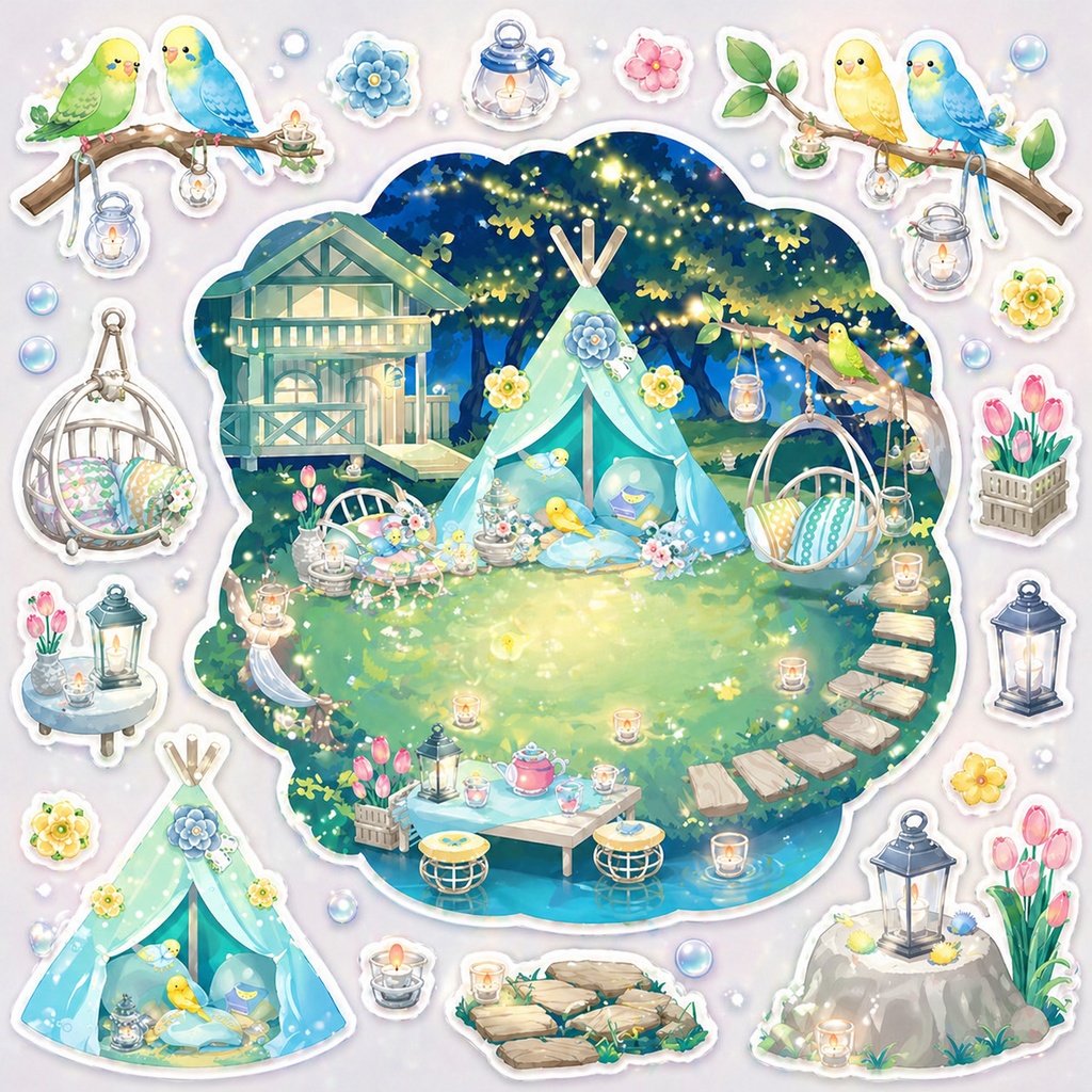 Dreamy Night Picnic Sticker Set