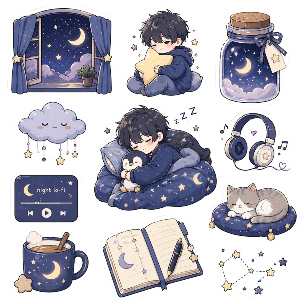 Dreamy Night Sticker Set  