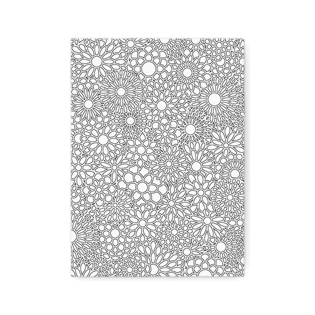 花柄キャンバス（モノトーン ver.)