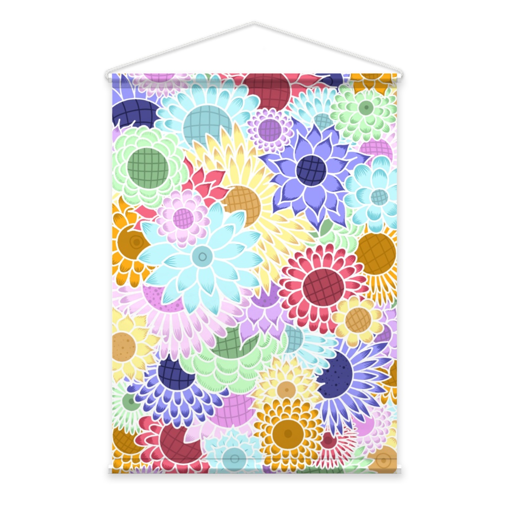 花柄タペストリー