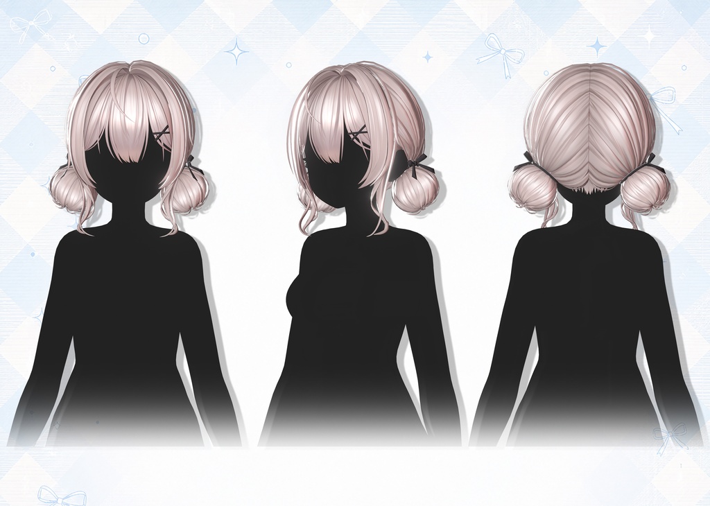 【48時間限定無料】【10アバター対応】Twin Bun Hair