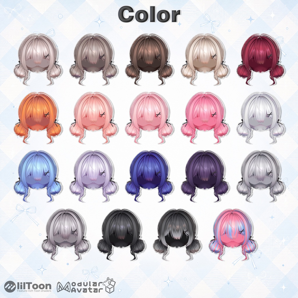 【48時間限定無料】【10アバター対応】Twin Bun Hair