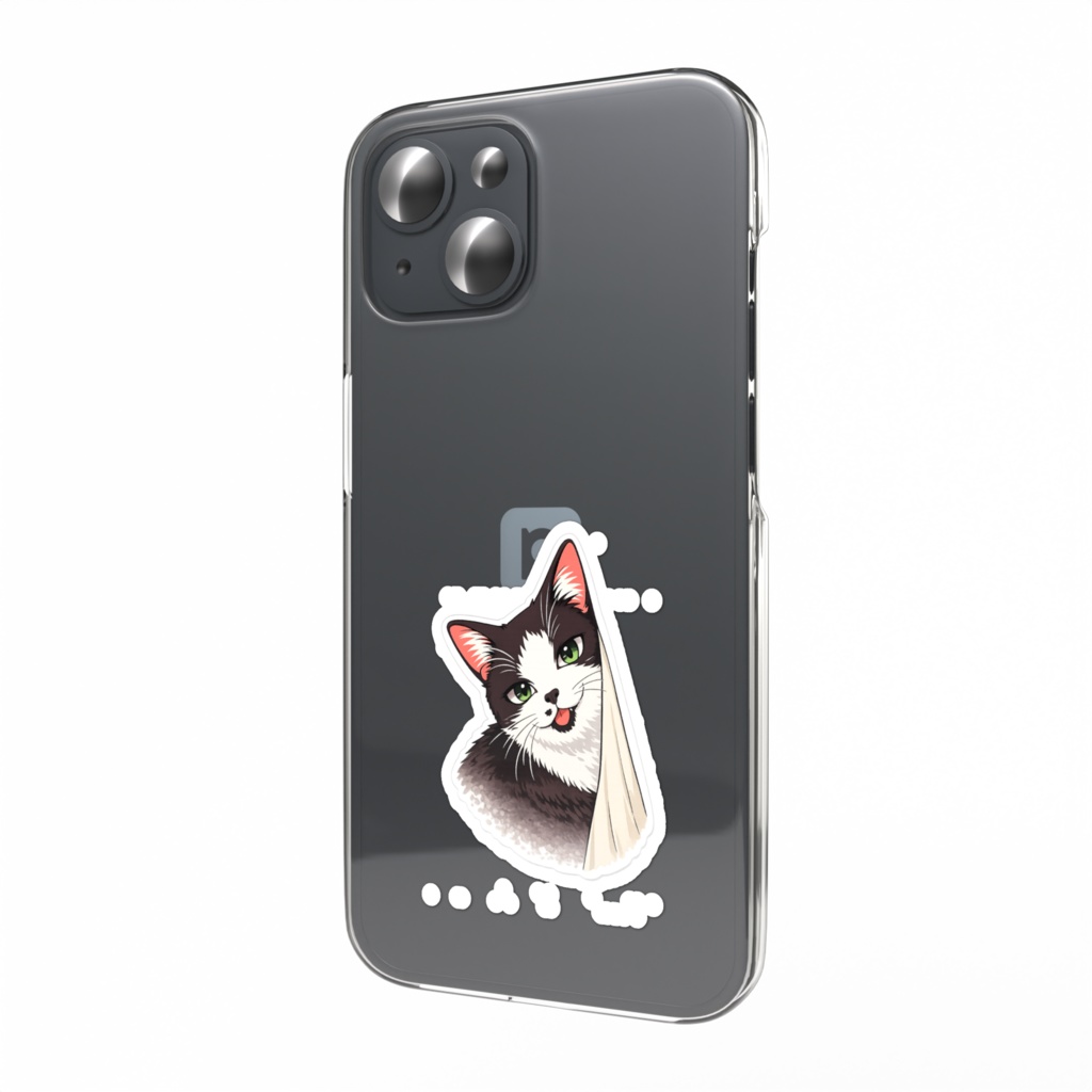 のぞき猫の癒しステッカー