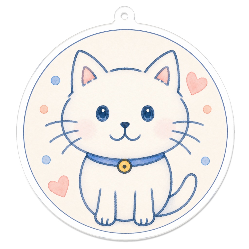 ゆるねこ｜まる型アクリルキーホルダー