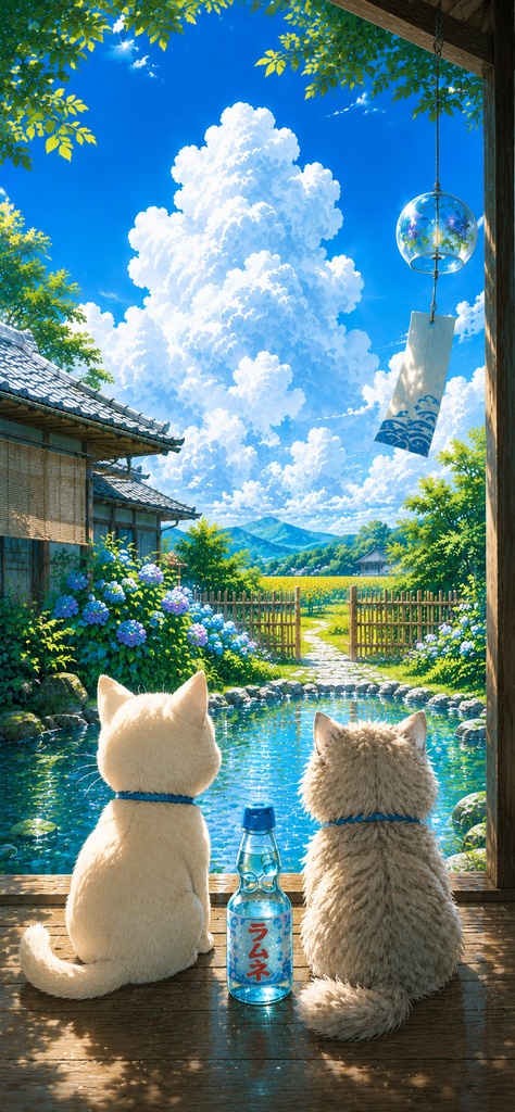 夏空とゆるねこたち