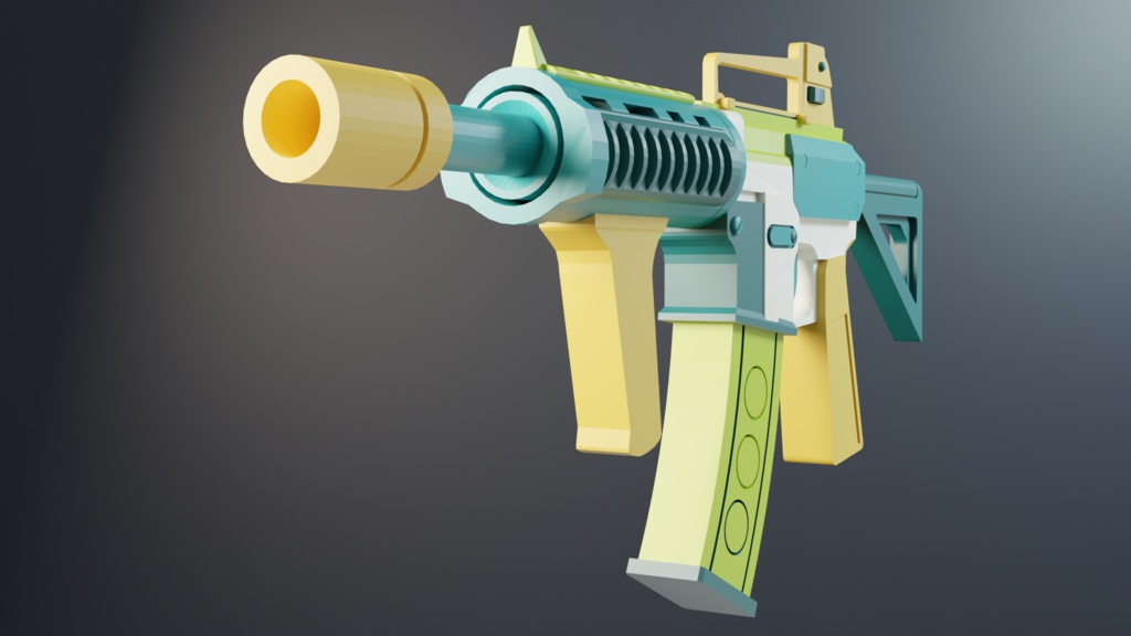 Stylized SMG – Mint Burst