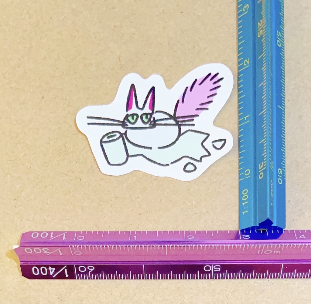 猫6種×3枚 全18枚入り フレークシール