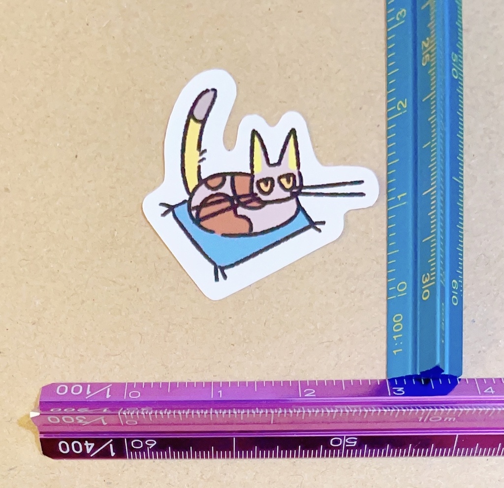 猫6種×3枚 全18枚入り フレークシール