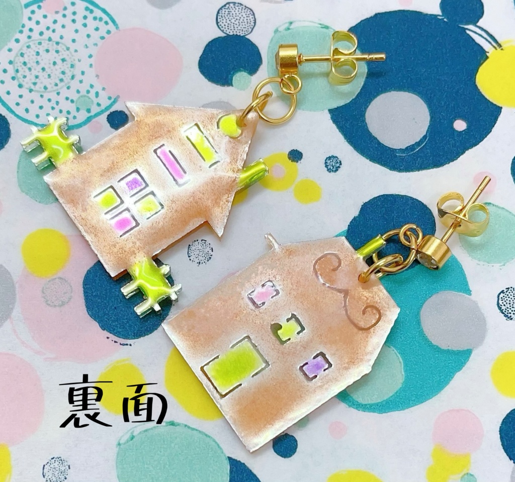 お菓子の家 レジンピアス/イヤリング