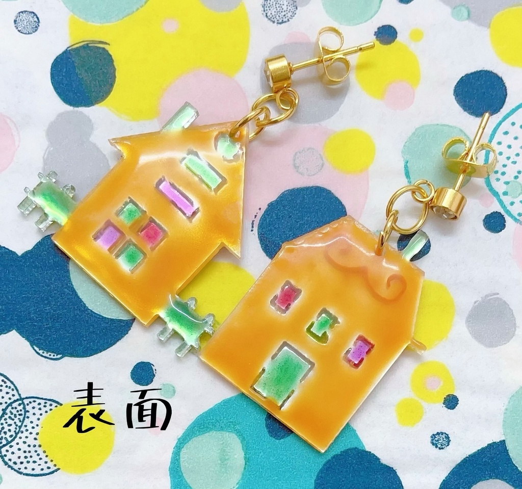 お菓子の家 レジンピアス/イヤリング