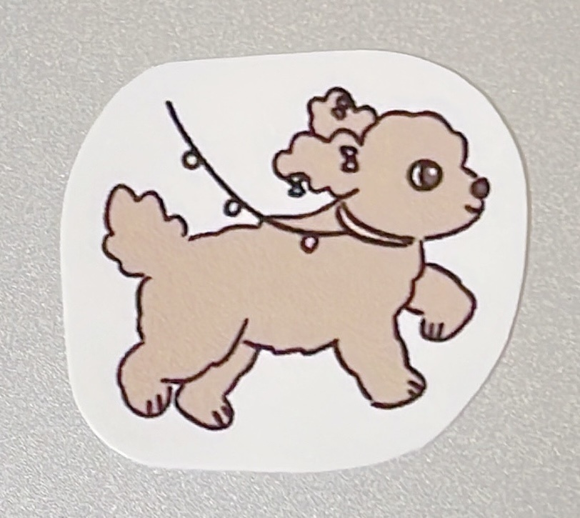 トイプードル 4種×7枚 全28枚入り フレークシール