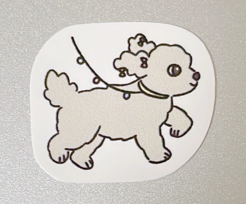 トイプードル 4種×7枚 全28枚入り フレークシール