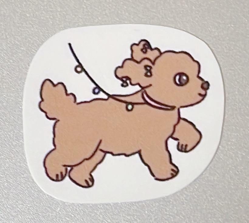 トイプードル 4種×7枚 全28枚入り フレークシール