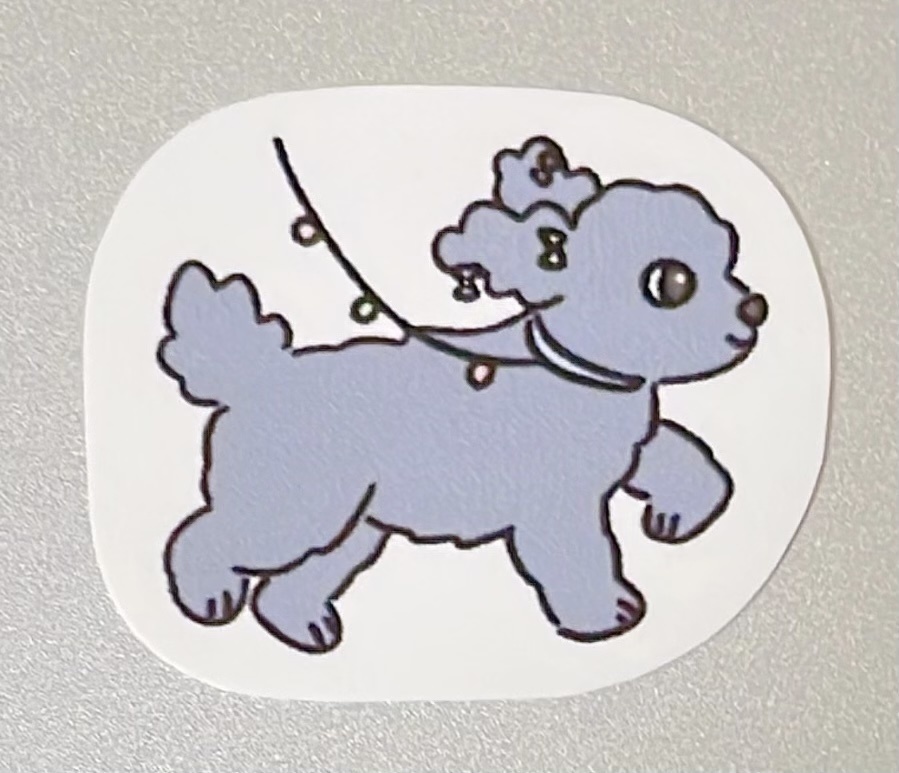 トイプードル 4種×7枚 全28枚入り フレークシール