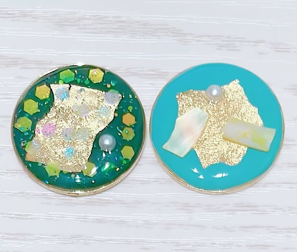 BIGサイズ♡蜂蜜&柚子のレジンイヤリング/ピアス