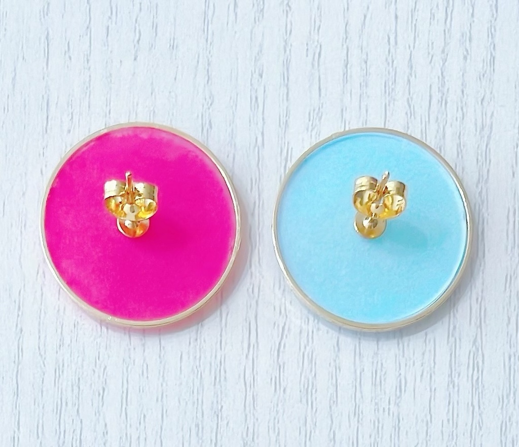 BIGサイズ♡コットンキャンディーカラーのレジンイヤリング/ピアス
