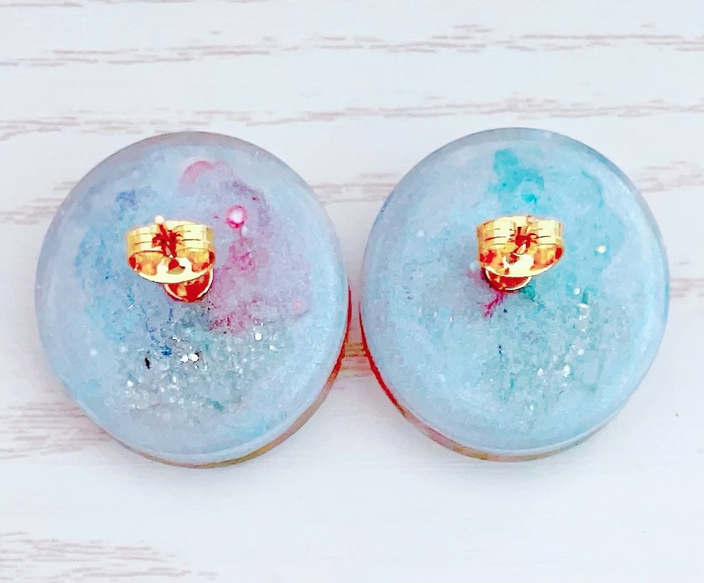 BIGサイズ❄️雪と星🌌カラフルレジンイヤリング/ピアス
