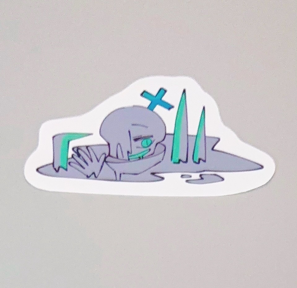 UndertaleAU ナイトメア ロザリオ(シルバー)&フレークシール(2種 全6枚入り)