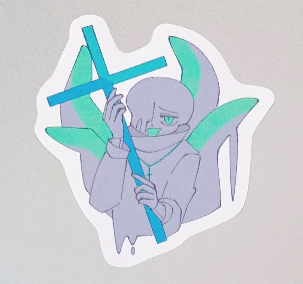 UndertaleAU ナイトメア ロザリオ(シルバー)&フレークシール(2種 全6枚入り)