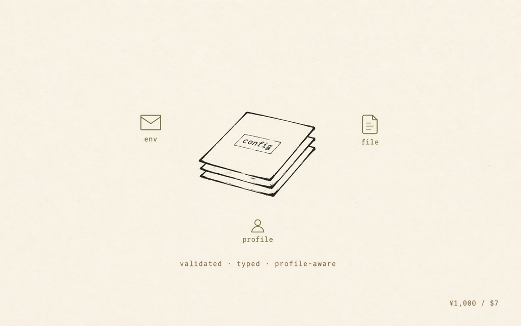 MCP サーバー用テンプレート「config」— 環境変数 / スキーマ / プロファイル切替