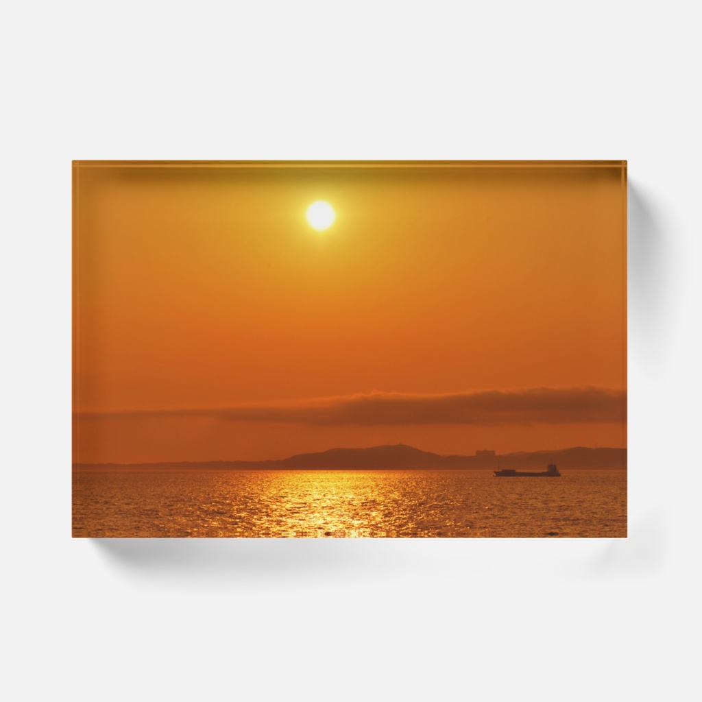 紅の海アクリルブロック、横 PH-01