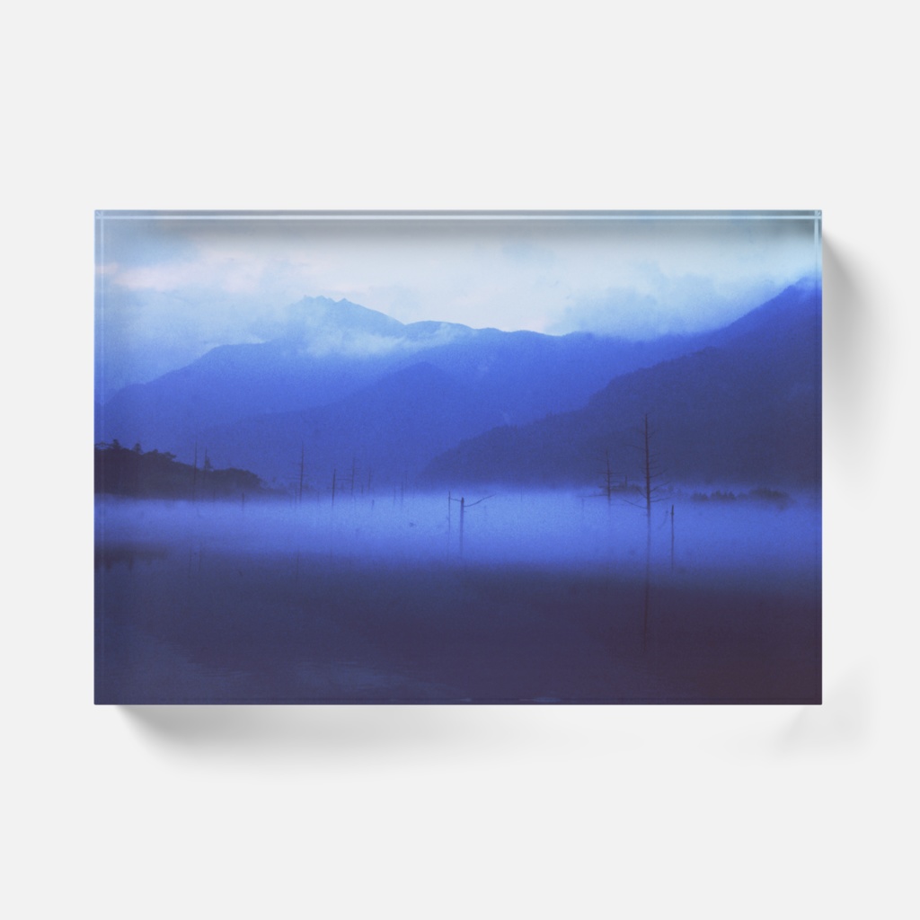 大正池の夜明け-025,アクリルブロック