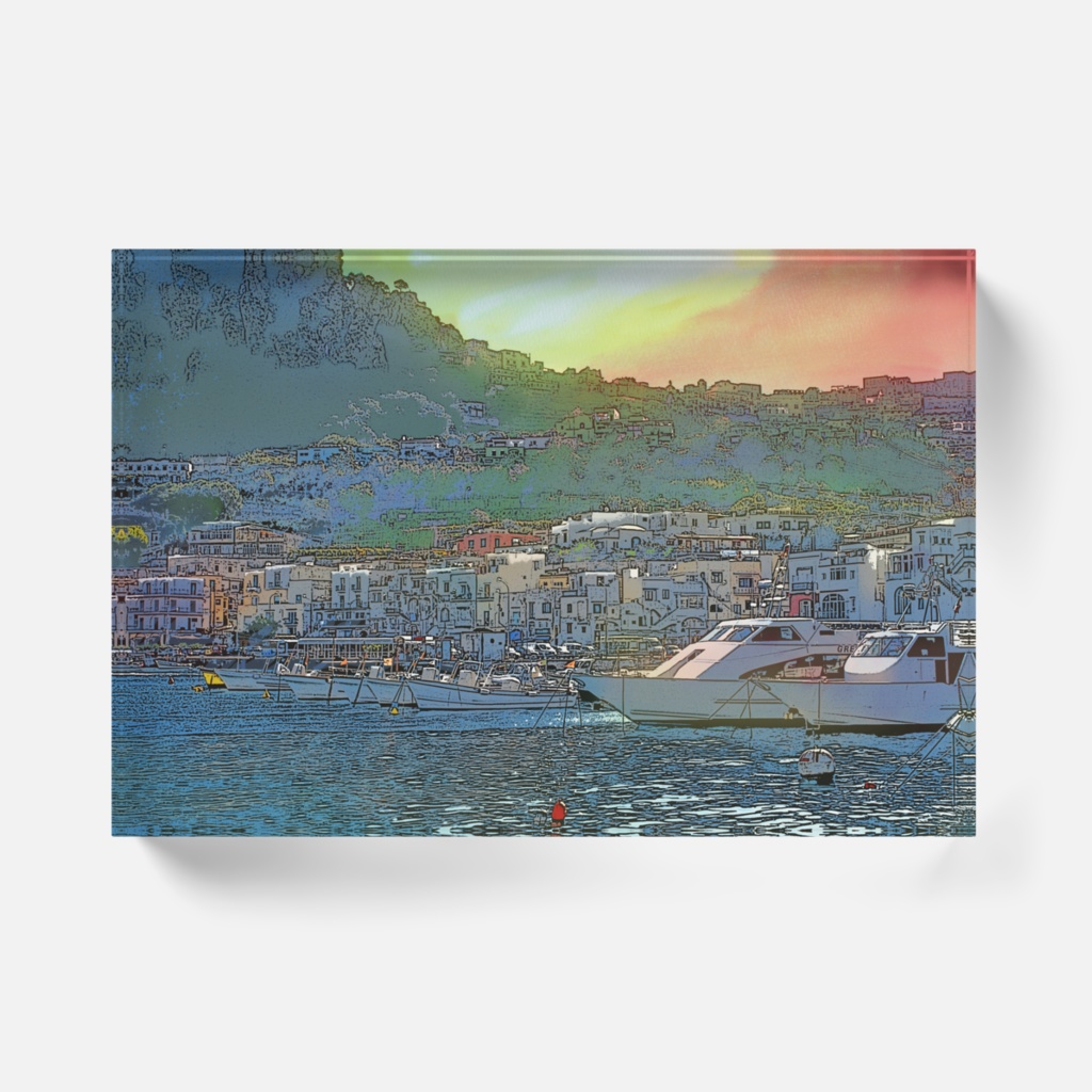 カプリ島-031,アクリルブロック