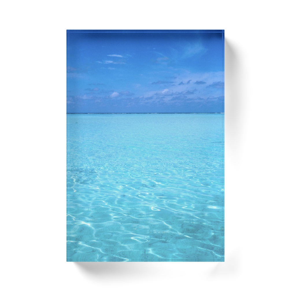 モルディブの渚-T-050,アクリルブロック