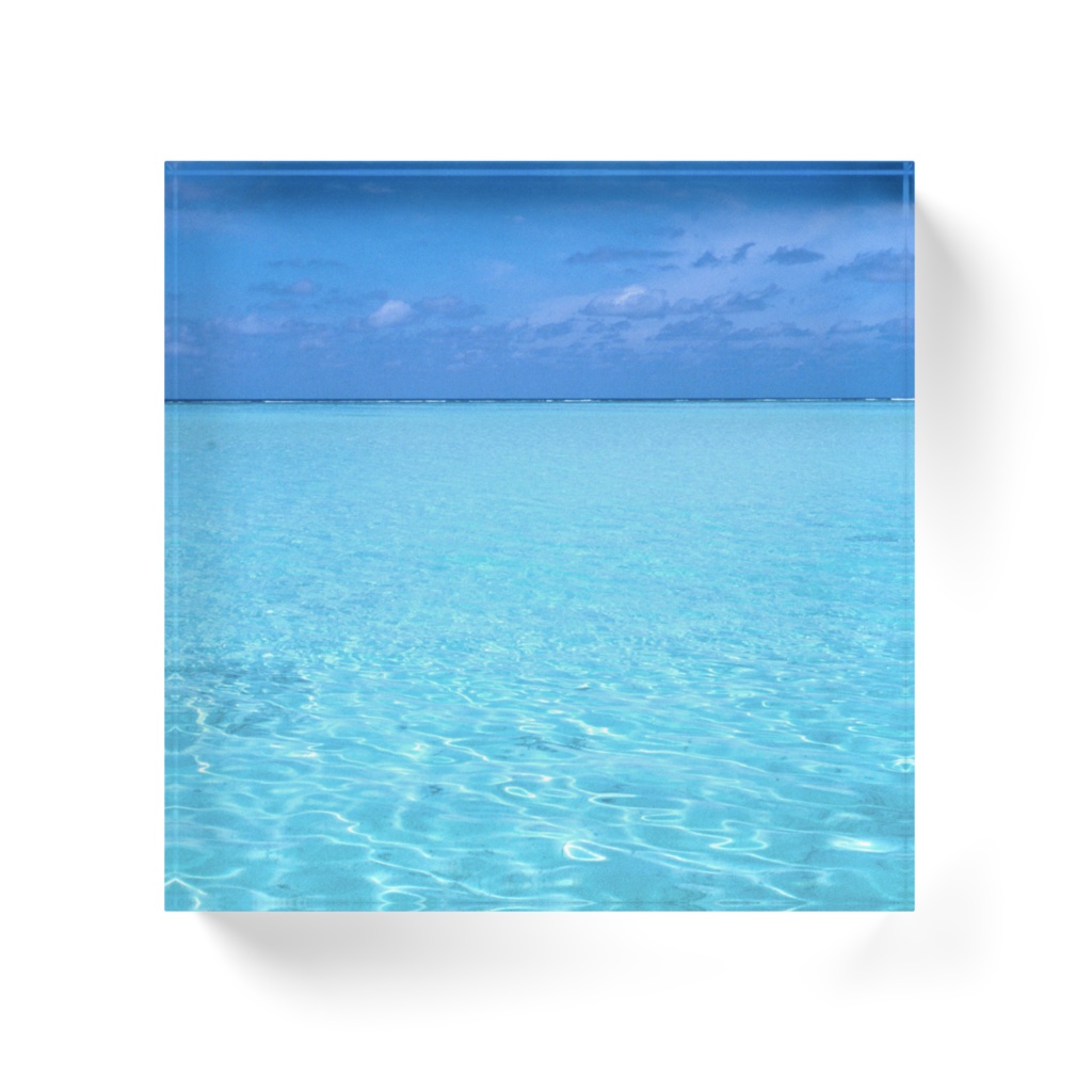 モルディブの渚-050,アクリルブロック