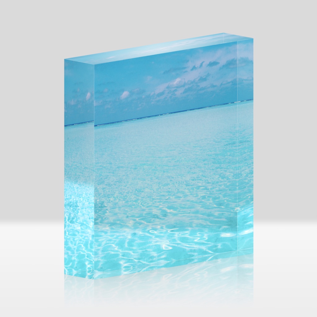 モルディブの渚-050,アクリルブロック