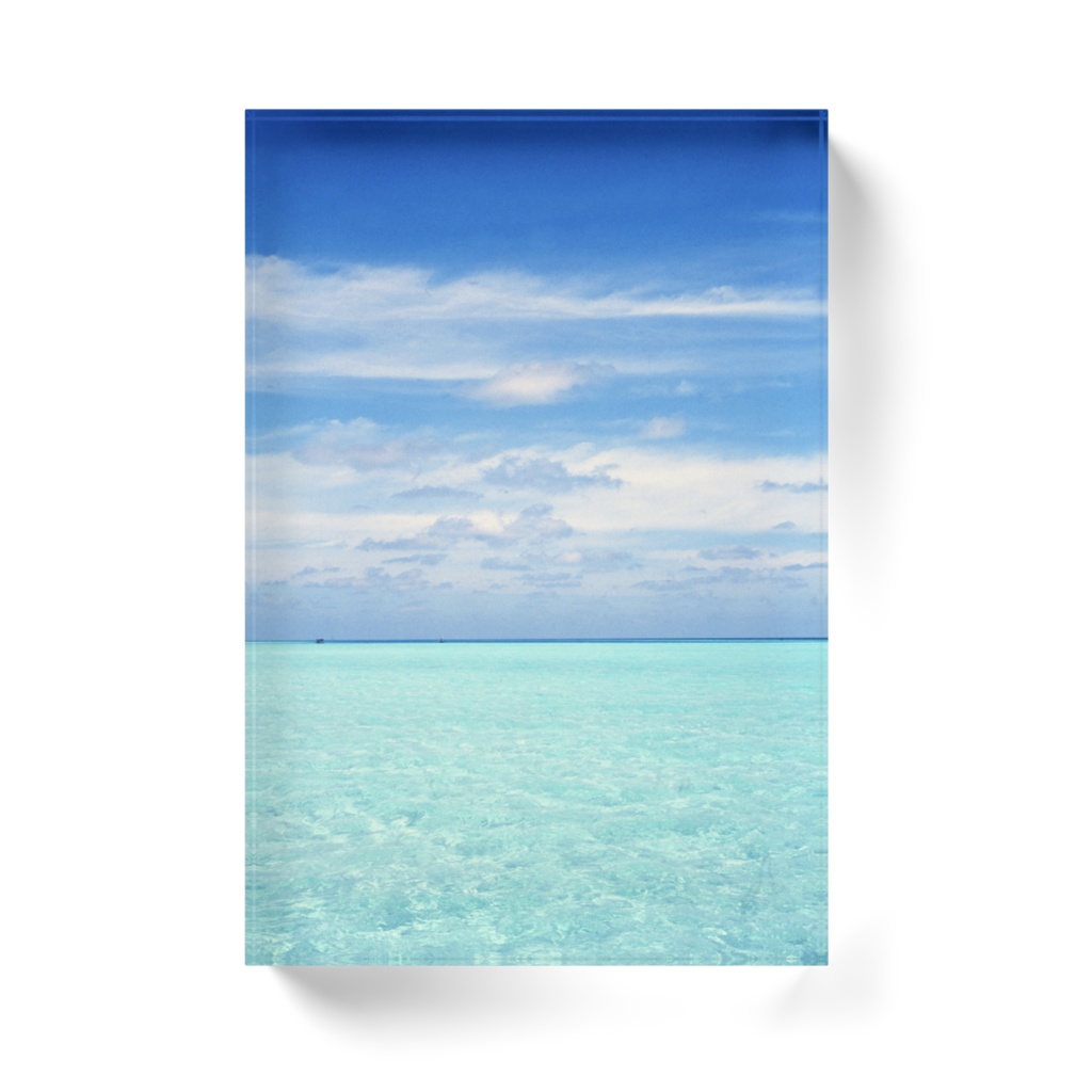 モルディブの渚-T-076、アクリルブロック