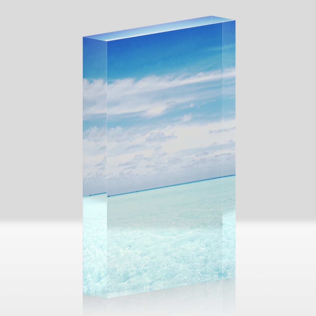 モルディブの渚-T-076、アクリルブロック